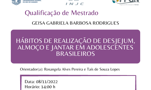 Convite defesa Geisa Gabriela Barbosa Rodrigues (MA)