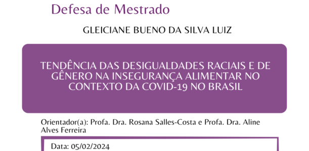 Convite defesa Gleiciane Bueno da Silva Luiz (MA)