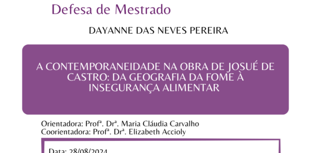 Convite defesa Dayanne das Neves Pereira (MA)